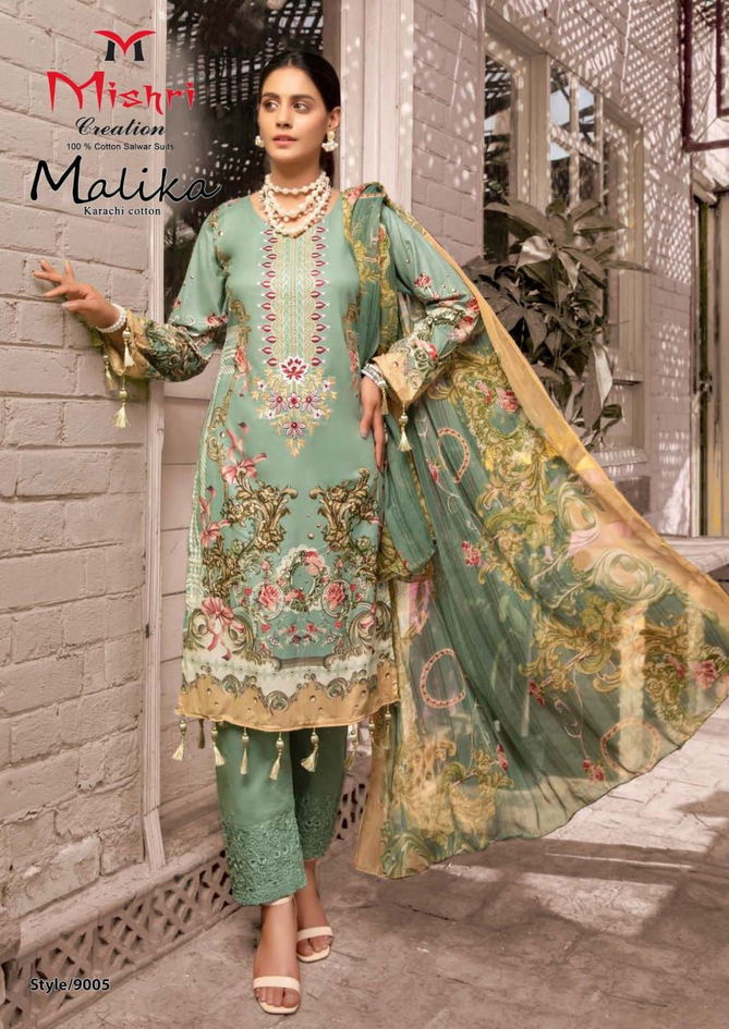 Malika Vol 9 By Mishri  Karachi Cotton Dress Material Catalog